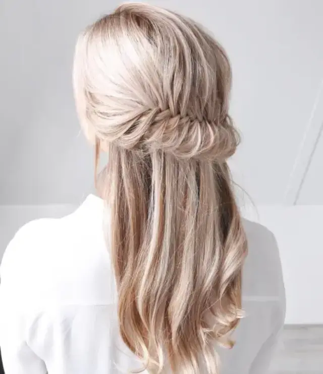 Half Down With Fishtail Braid