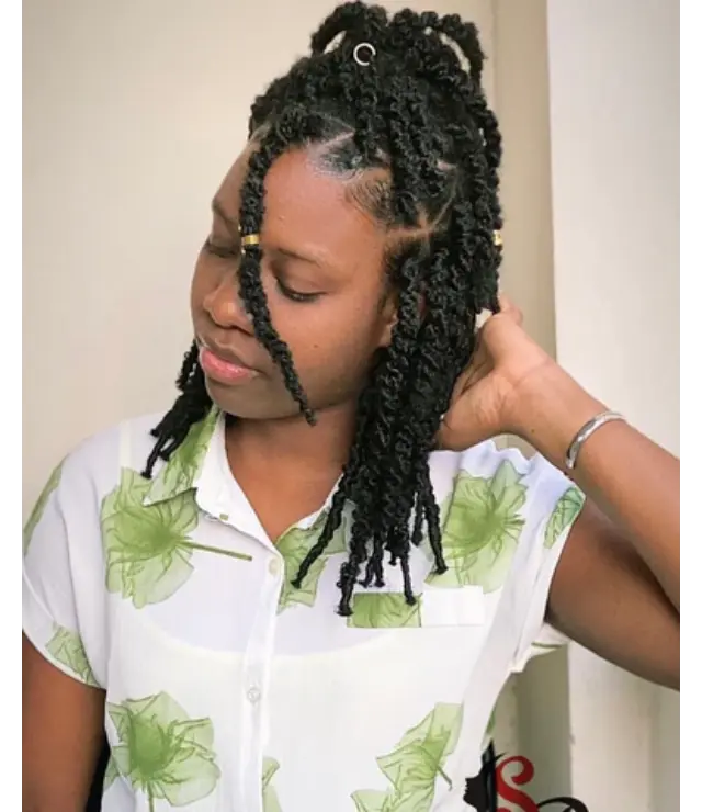 17 Half Up Short Twists