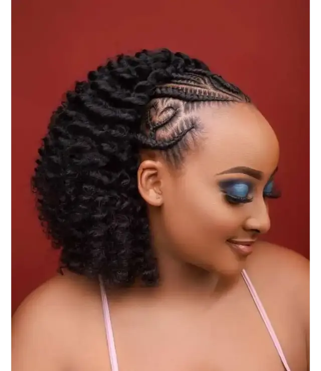 24 Small Cornrows With Extensions 1