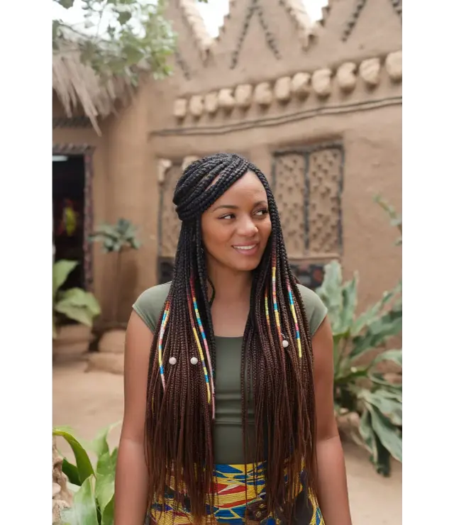 6 Half Up Goddess Braids
