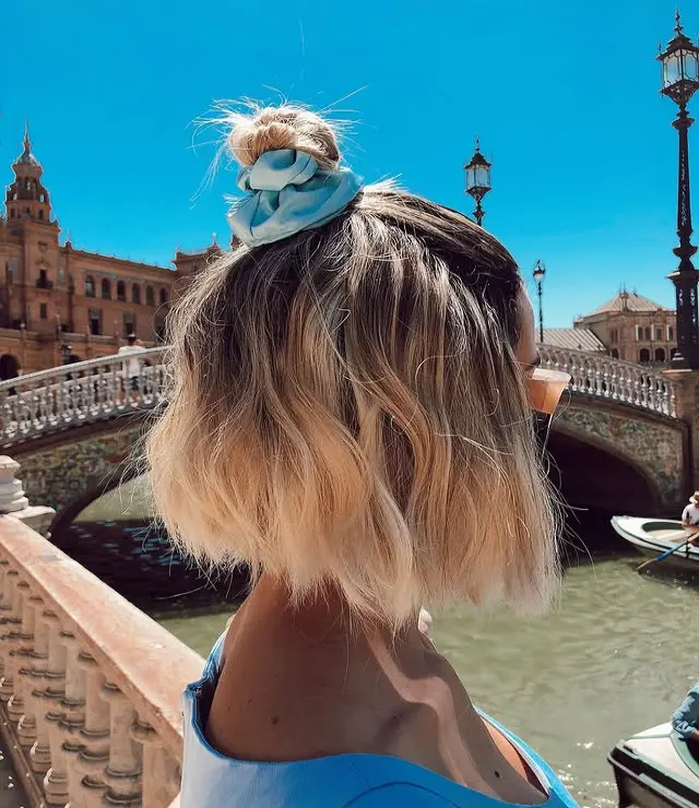 Half Up Half Down With A Bun